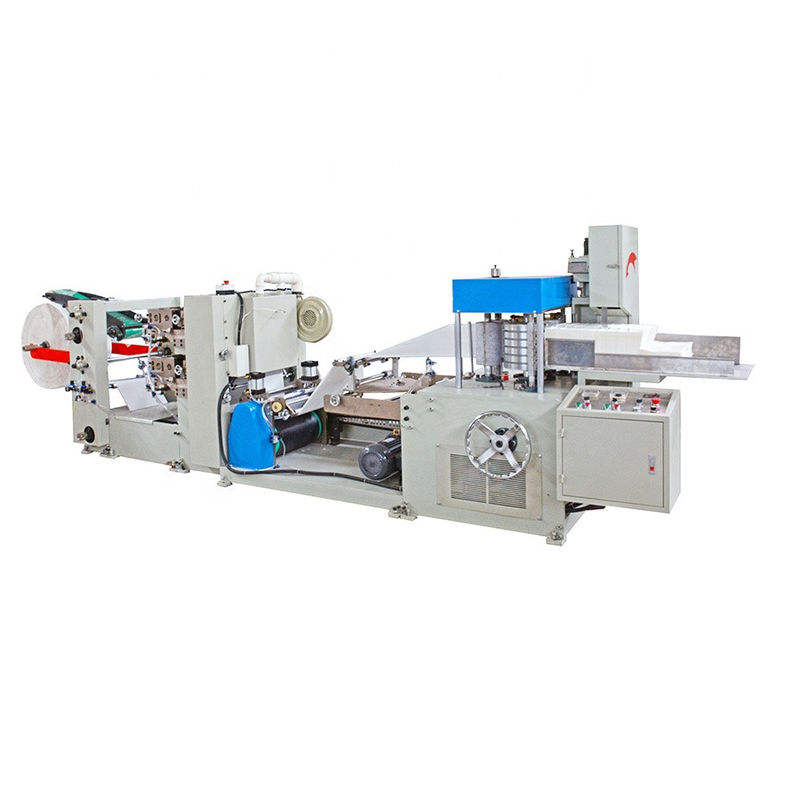 PLC Control Napkin Paper Machine 8-12 Bag / Min 220v / 50HZ Accurate Location